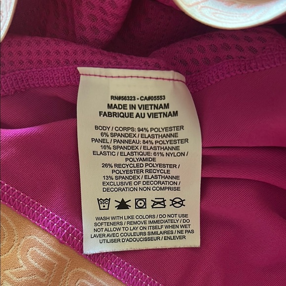 Nike Pro Dri-FIT Cropped Top – Fire Pink with Logo Band – Women’s‎ Small - Picture 15 of 15